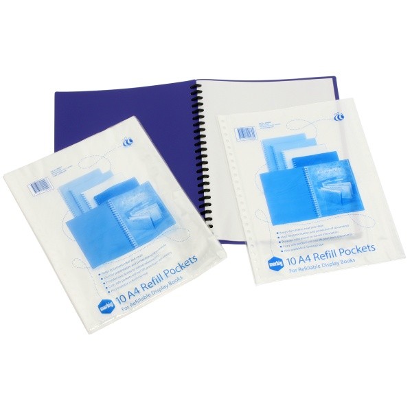 DISPLAY BOOK REFILL POCKET A4 PKT 10 (price excludes gst)