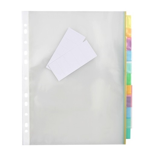 POCKET DIVIDER PP A4 10 TAB #35081 (price excludes GST)
