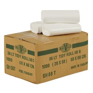 BIN LINERS WHITE 36 LITRE BOX 1000  (price excludes gst)