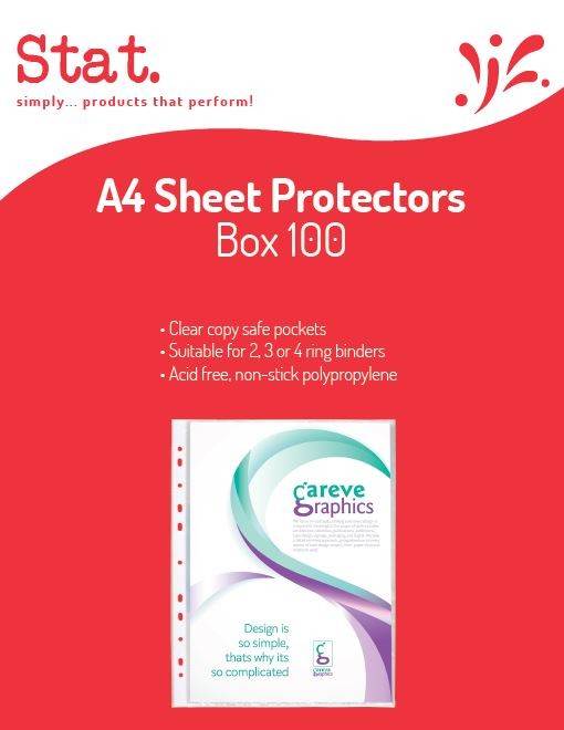 SHEET PROTECTOR A4 STANDARD 35 micron - BOX 100