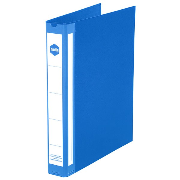 PE BINDER DELUXE A4 3 RING 25mm BLUE