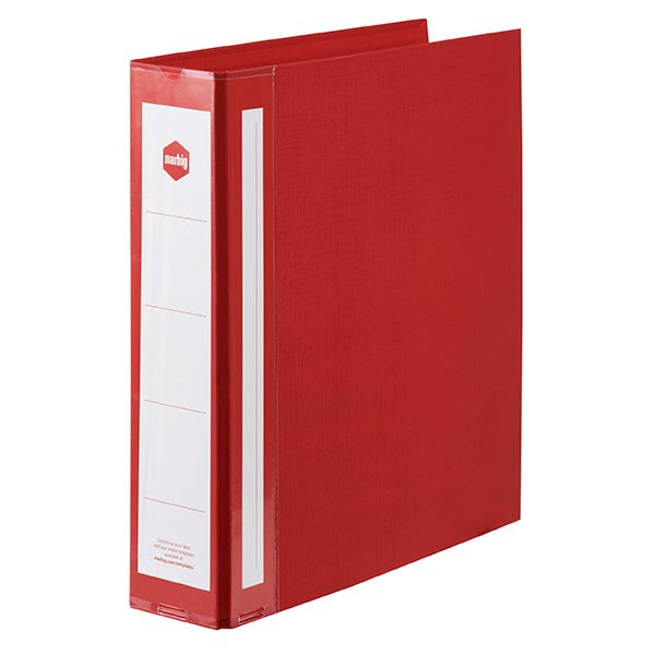 PE BINDER DELUXE A4 2 RING 50mm RED