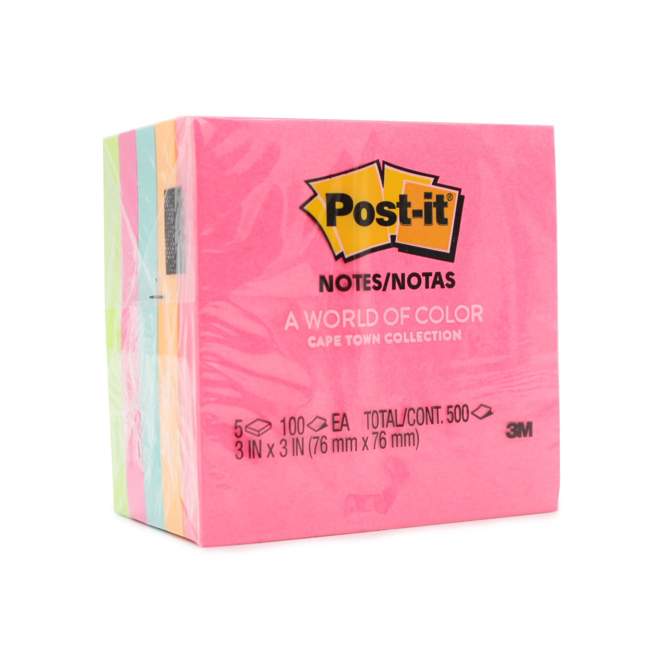 POST-IT NOTE PADS 654-5AN NEON 5Pk