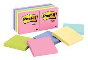POST-IT NOTE PAD #654-AST PASTEL (PKT 12) (price excludes gst)
