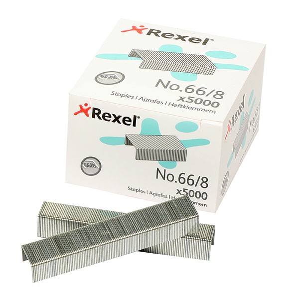 REXEL HEAVY DUTY STAPLES #66/8mm (Box 5,000)