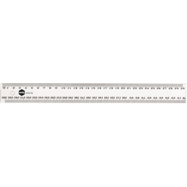 PLASTIC RULER 40cm METRIC #975186  (price excludes gst)