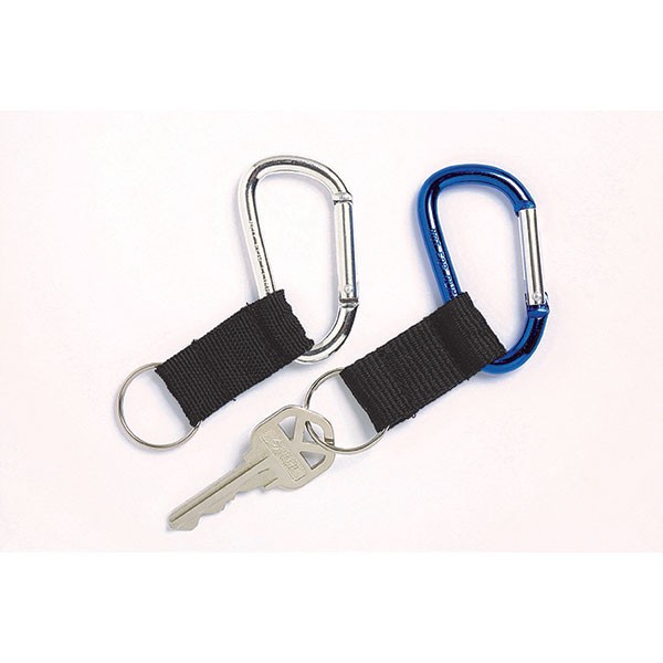 CARABINER CLIP WITH STRAP AND KEY RING - Pkt 2