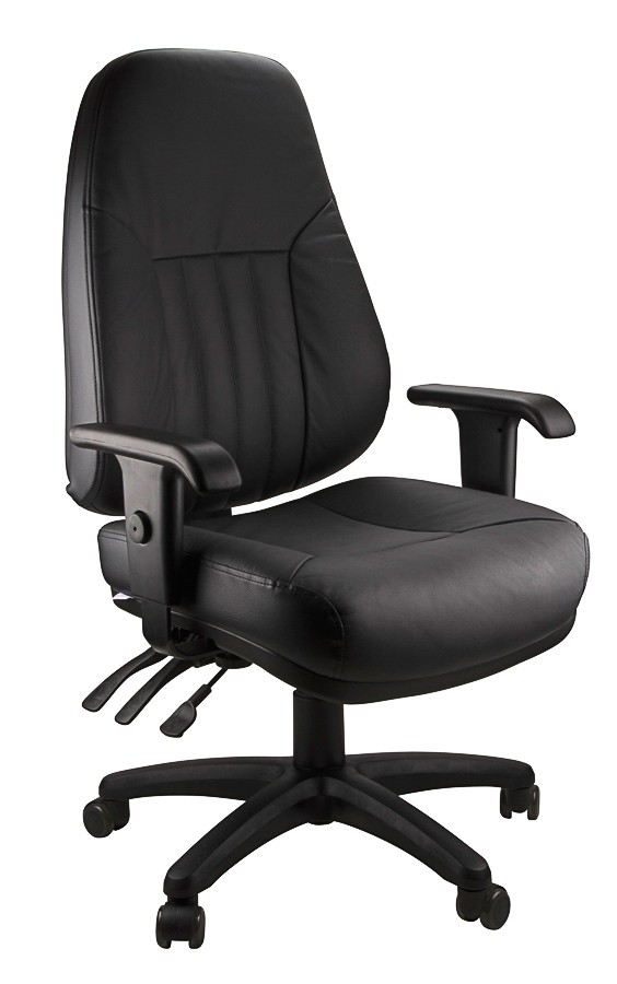 ENDEAVOUR 101L LEATHER EXECUTIVE CHAIR BLACK LEATHER
