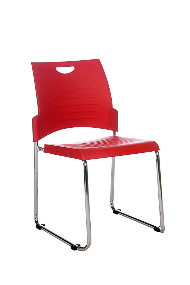 PLUTO STACKABLE VISITORS CHAIR RED  