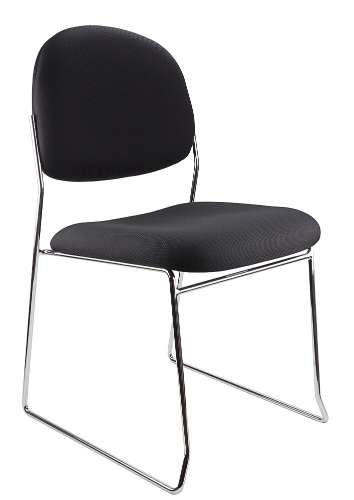 STATELINE ROD STACKABLE VISITORS CHAIR BLACK  