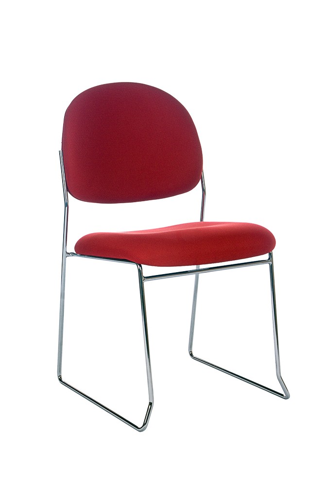 STATELINE ROD STACKABLE VISITORS CHAIR RED  