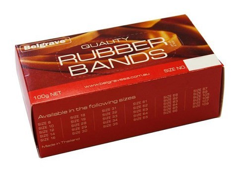 RUBBER BANDS ASSORTED 100g