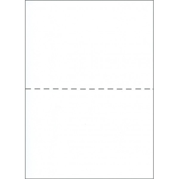 A4 PERFORATED FORM 80gsm CENTRE HORIZONTAL PERFORATION WHITE #A4-CHP/W