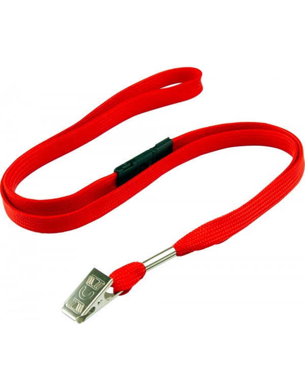 LANYARD WITH SAFETY RELEASE & ALLIGATOR CLIP RED  (price excludes gst)