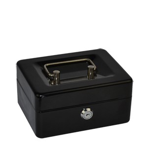 CASH BOX METAL ITALPLAST 6 inch BLACK #I-06 (price excludes GST)