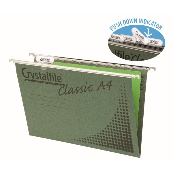 CRYSTALFILE CLASSIC A4 WITH TABS & INSERTS (PKT 20) #111211  (price excludes GST)