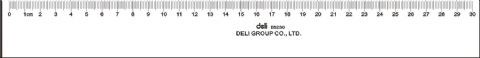 PLASTIC RULER 30cm METRIC DELI #6230  (price excludes gst)