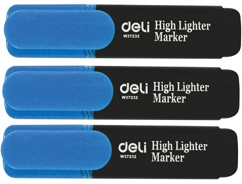 DELI HIGHLIGHTER BLUE - Box 10