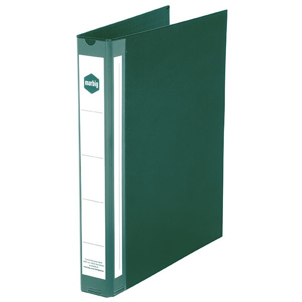PE BINDER DELUXE A4 2 RING 25mm GREEN