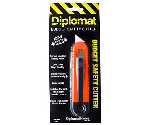 DIPLOMAT BUDGET AUTO RETRACTABLE SAFETY CUTTER A38 (price excludes gst)
