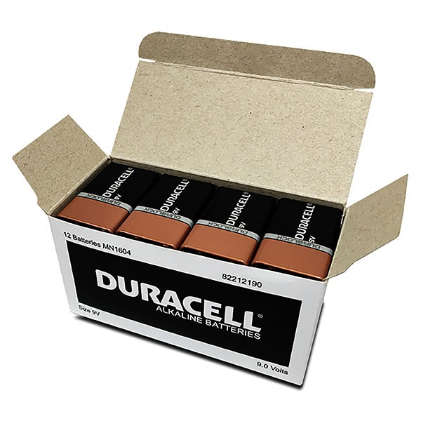 BATTERY DURACELL 9V (BOX 12)