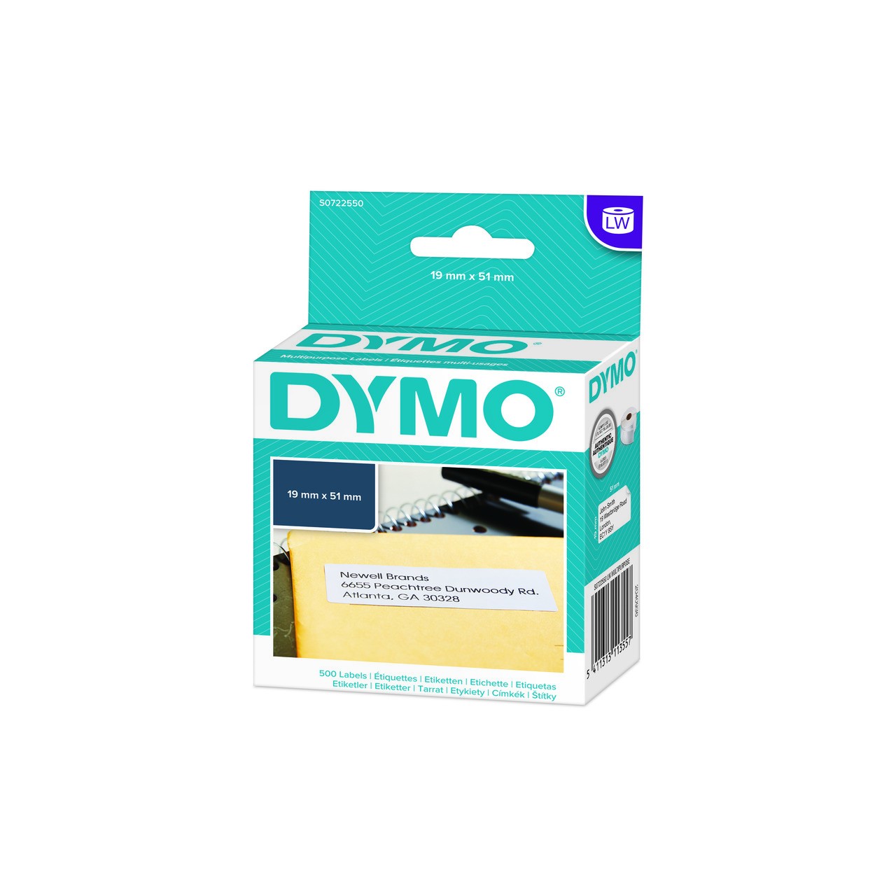 DYMO 19mm x 51mm MULTI PURPOSE LABELWRITER LABEL #11355 / S0722550