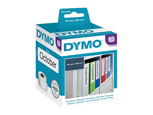 DYMO LABELWRITER S0722480 LEVER ARCH LABEL 59mm x 190mm