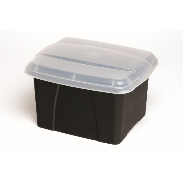 PORTA BOX ENVIRO BLACK/CLEAR LID #8008410  (price excludes GST)