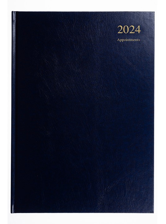 2024 ESSENTIAL CASEBOUND DIARY A4 WEEK TO OPENING