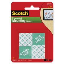 MOUNTING TAPE SQUARES SCOTCH 25mm x 25mm #111 (price excludes gst)