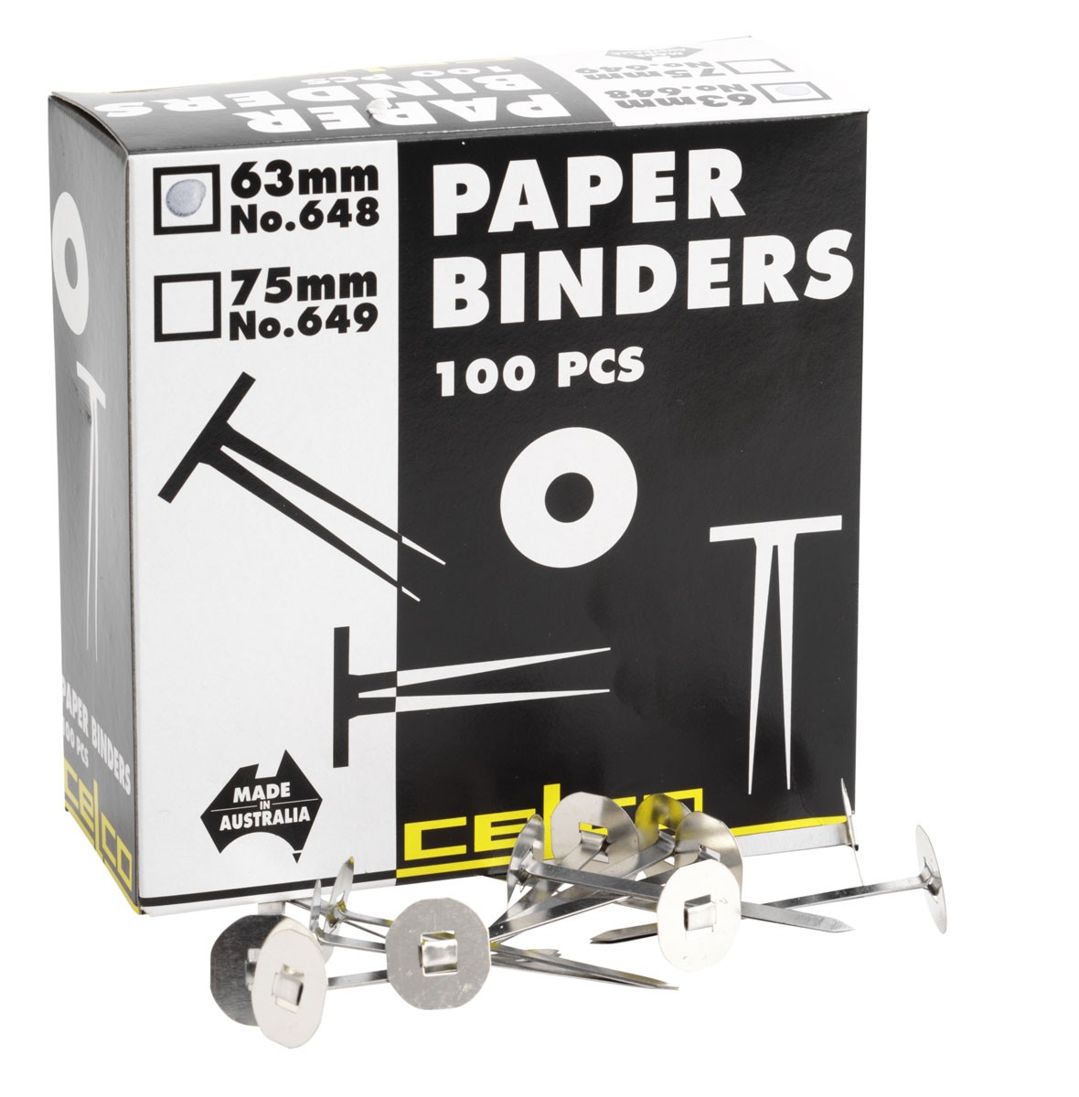 CELCO PAPER BINDERS 63mm #648 (price excludes gst)