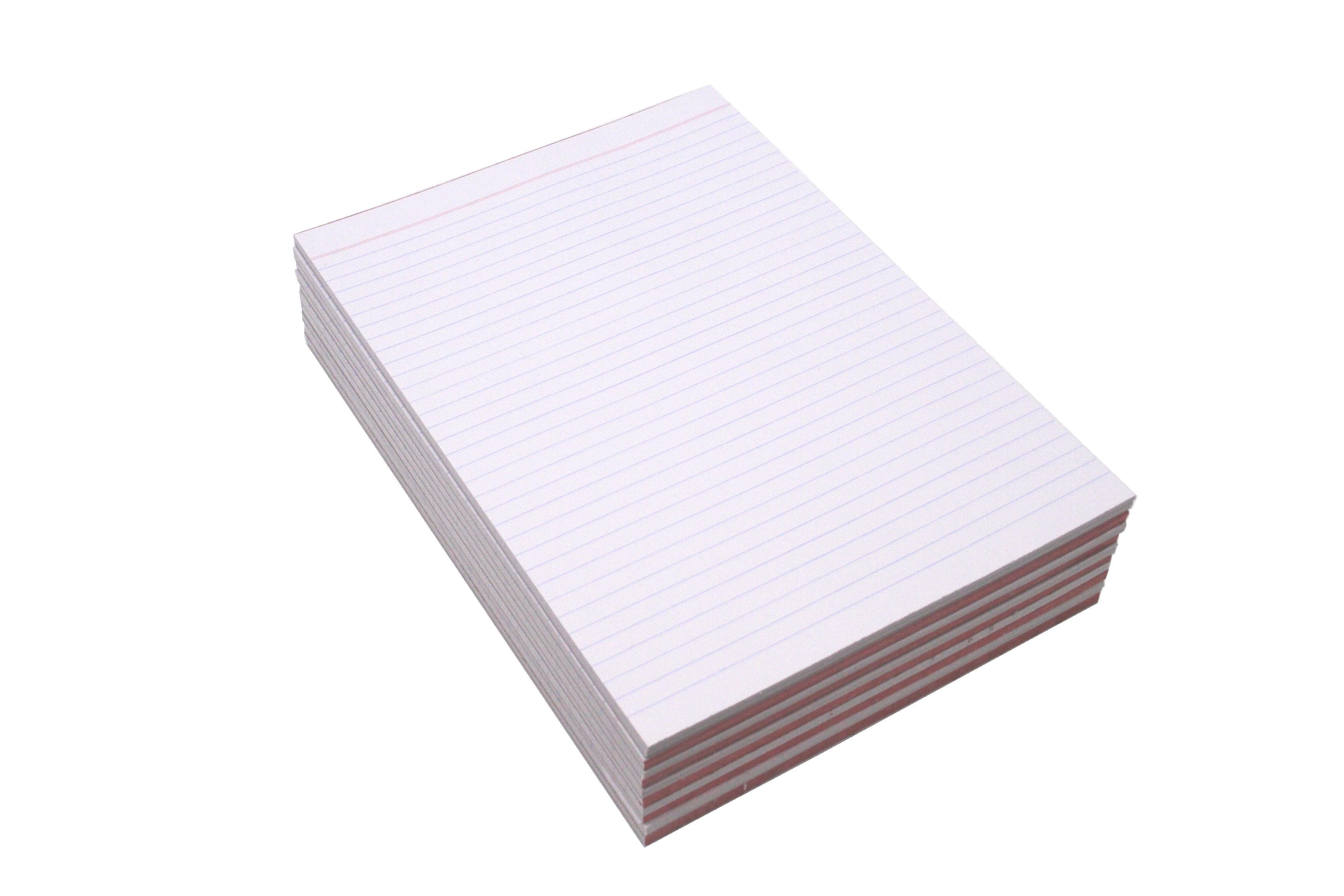 RULED OFFICE PAD A5 WHITE  (PKT 10)