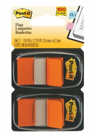POST-IT TAPE FLAG TWIN PACK #680-OE2 ORANGE (price excludes gst)