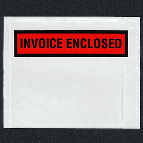 INVOICE ENCLOSED PACKAGING ENVELOPES 155mm x 115mm - Box 1000