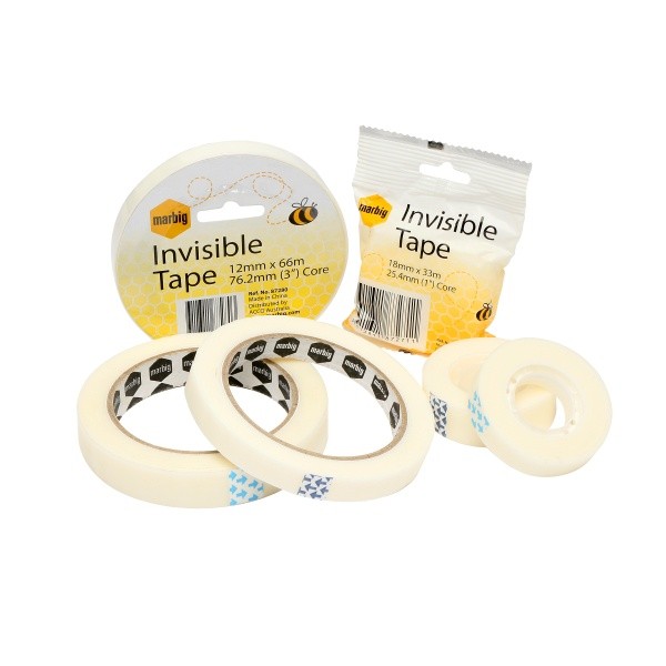 MARBIG INVISIBLE TAPE 18mm x 33m #87271 (price excludes gst)