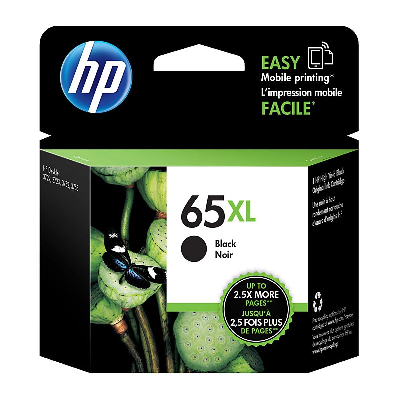 HP 65XL BLACK INK CARTRIDGE - 300 Pages