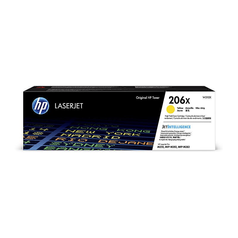 HP GENUINE W2112X (#206X) YELLOW LASER TONER - 2,450 Pages