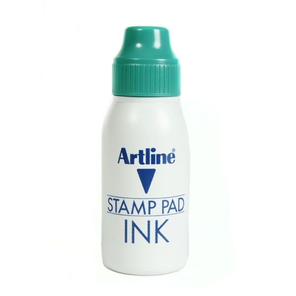 ARTLINE STAMP PAD INK GREEN 50cc