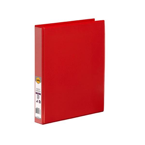 CLEARVIEW INSERT BINDER A4 2 RING 25mm RED