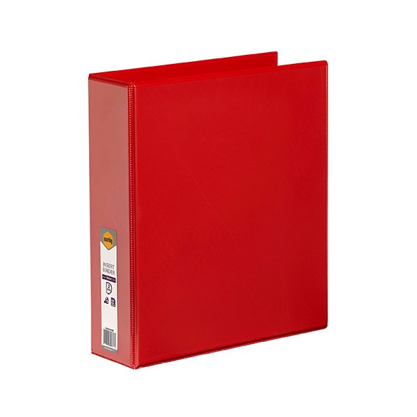 CLEARVIEW INSERT BINDER A4 2 RING 50mm RED 