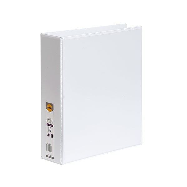 CLEARVIEW INSERT BINDER A4 2 RING 50mm WHITE