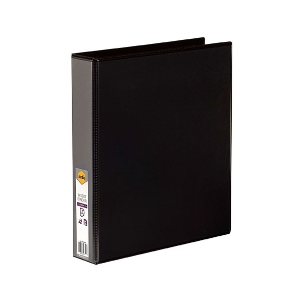 CLEARIEW INSERT BINDER A4 2 RING 38mm BLACK