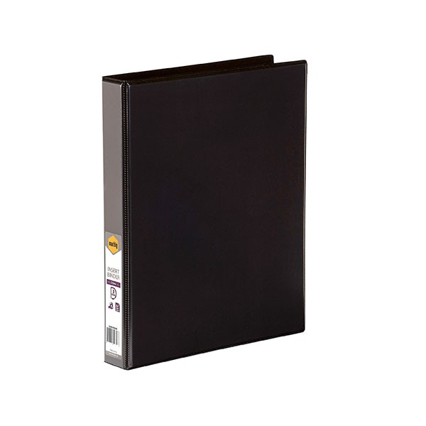 CLEARVIEW INSERT BINDER A4 3 RING 25mm BLACK