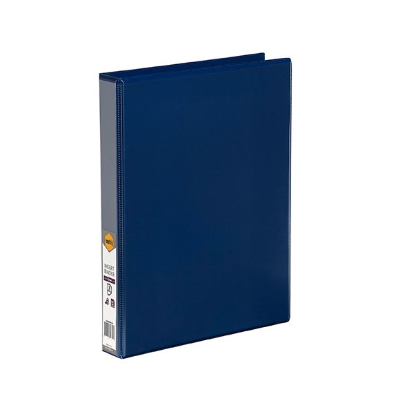 CLEARVIEW INSERT BINDER A4 4 RING 25mm BLUE