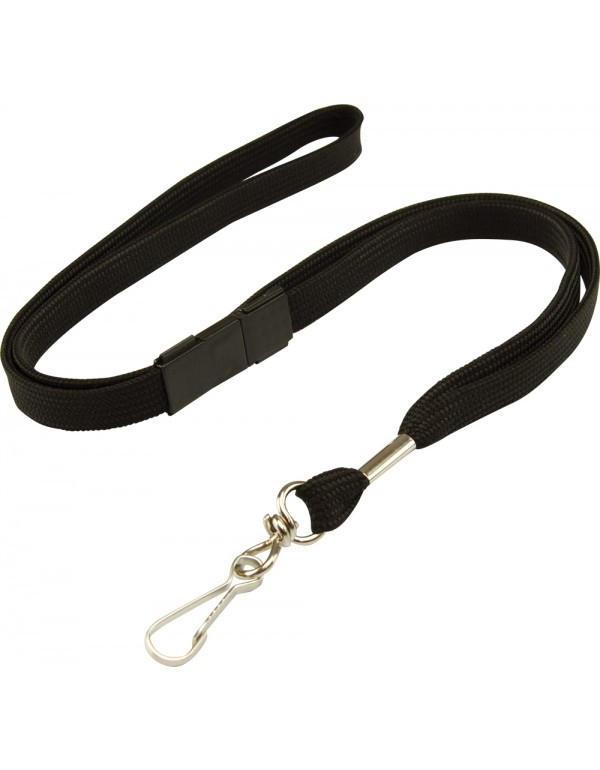 LANYARD SAFETY CLIP STYLE WITH SWIVEL CLIP BLACK #BLF-4300 BLK  (price excludes gst)