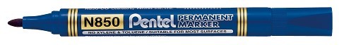 PENTEL MARKER N-850 BULLET TIP BLUE Box 12