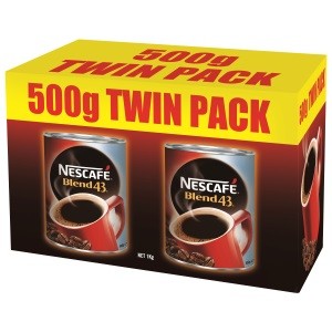 NESCAFE BLEND 43 TWIN PACK INSTANT COFFEE (2 x 500g)
