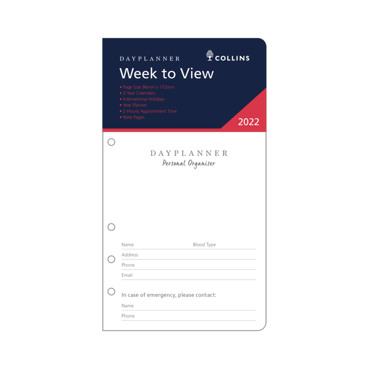 2024 DAY PLANNER REFILL WEEKLY DATED PR-2700 