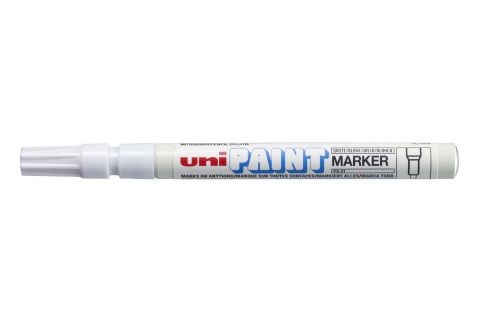 UNI PAINT MARKER PX-21 FINE BULLET NIB WHITE (BOX 12)  (price excludes gst)