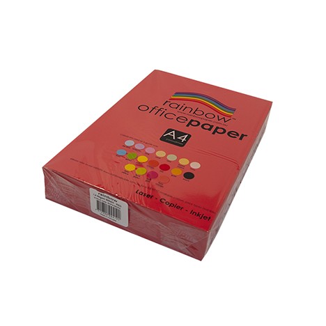 RAINBOW COLORED COPY PAPER A4 80gsm RED - Ream 500